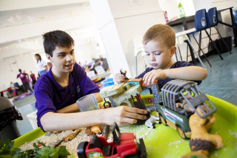 Incredible Kids Playworker playing with a child