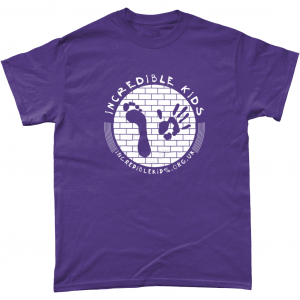 Adult T-Shirt Purple Wall Design
